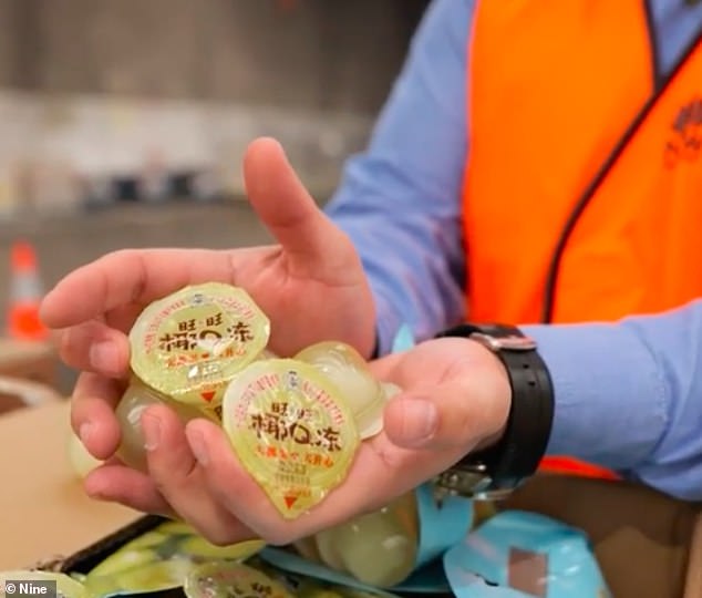 Fair Trading detectives have seized more than 11,300 mini jelly cups during raids on warehouses in Banksmeadow, Wetherill Park and Wentworth Point (pictured)