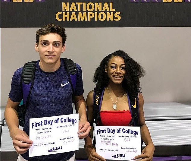 This 2018 image of Armand Duplantis and Sha'Carri Richardson has gone viral