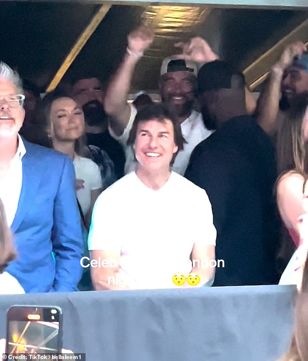 Tom Cruise proved himself to be the most enthusiastic solo seat filler as he attended several events in the UK and Paris in recent months (pictured dancing at Taylor Swift's London show in June)