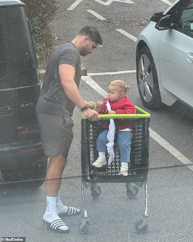 Tommy Fury went shopping for homewares with his 20-month-old daughter Bambi after his fiancée Molly-Mae Hague kicked him out of their £3.5million Cheshire mansion