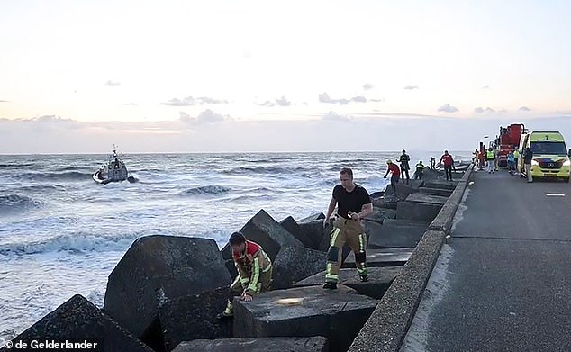 Emergency services search for missing swimmer in sea near Scheveningen, Netherlands