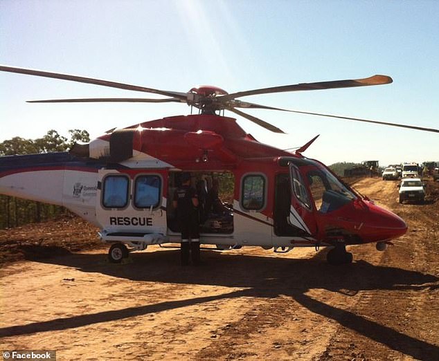 A Queensland government rescue helicopter has airlifted an elderly woman to hospital in Cairns after a fatal crash in Cape York (file)