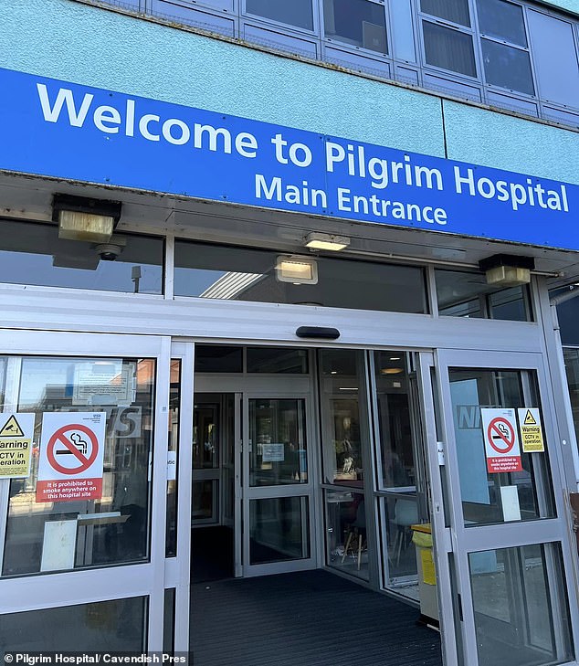 In one month alone, Landu-Landu received £3,971.83 in sick pay and in another month £2,498.41 while treating patients at Boston's Pilgrim Hospital (pictured) and Lincoln County Hospital's Covid-19 unit