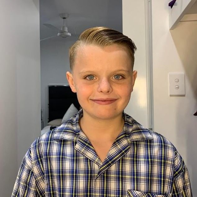 Police alleged that Frahm failed to seek medical attention after his 11-year-old son Tristian (pictured) claimed he had been bitten by a snake, leading to his death earlier the next morning.