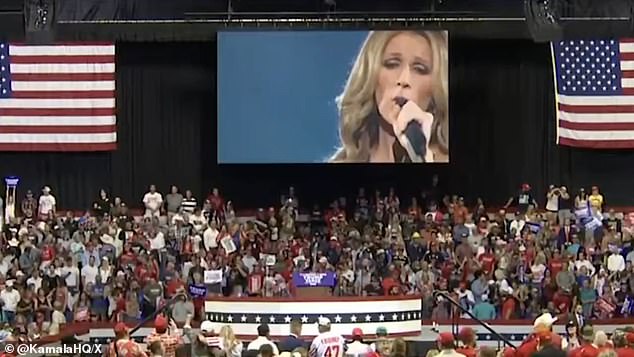 Celine Dion's iconic 'My Heart Will Go On' was played at Donald Trump's rally in Montana