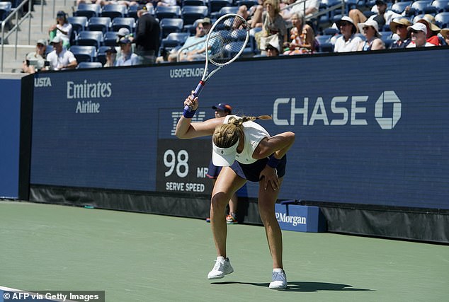 Danielle Collins lost her cool as she lost in the first round after winning the first set 6-1