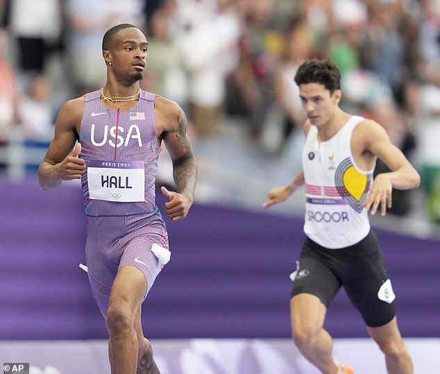 They didn't slow Hall down - who even followed his race on a screen as he competed