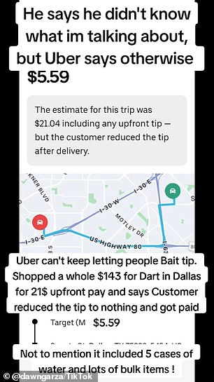 In this phenomenon, customers leave large tips through the app to encourage the customer to prioritize their order, but then reduce the tips before the order arrives.