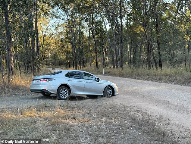 On Thursday a police car is seen leaving the house