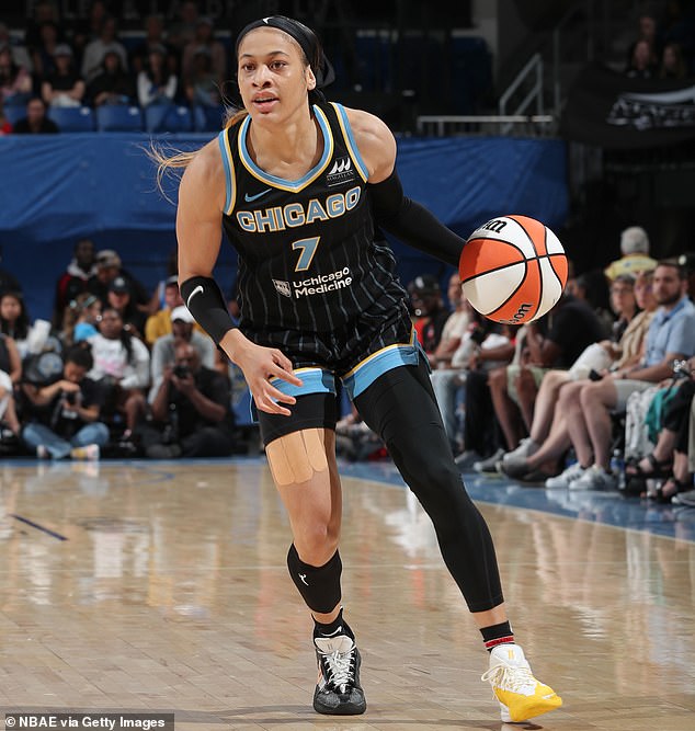 Chicago Sky star guard Chennedy Carter isn't too happy with her NBA 2K25 player build