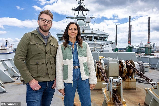 Julia Bradbury and JJ Chalmers get a taste of life in all branches of the Senior Service in Warship: Life In The Royal Navy