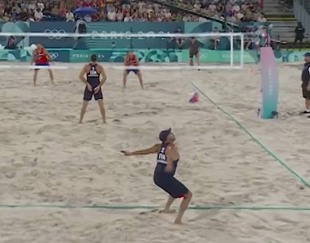 Adrian Carambula made his 'Skyball' serve on Wednesday night during the Olympic Games in Paris