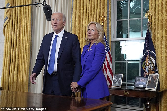 Jill Biden has been a constant presence at Joe Biden's side — including above when he spoke to the nation about his decision to withdraw from the presidential race