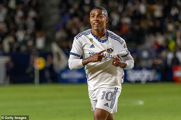 Former Juventus star Douglas Costa is set to ignite the A-League this season (pictured in action for Los Angeles Galaxy in the MLS competition)