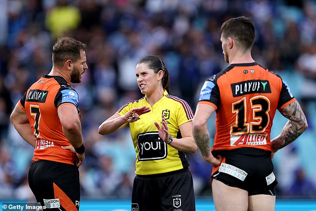 A female soccer referee has been suspended from officiating matches in South Sydney