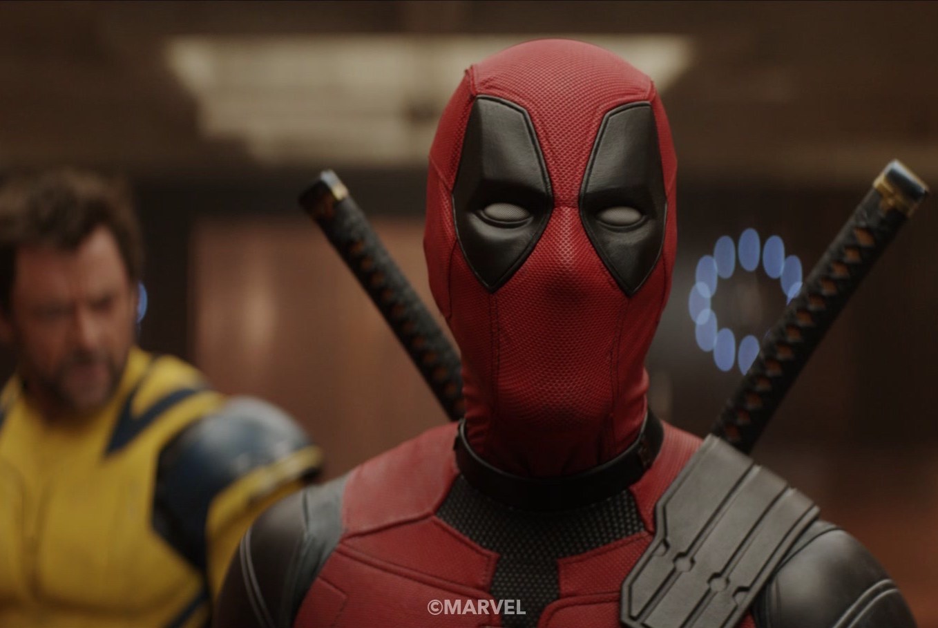 A photo of the two main characters from Deadpool & Wolverine