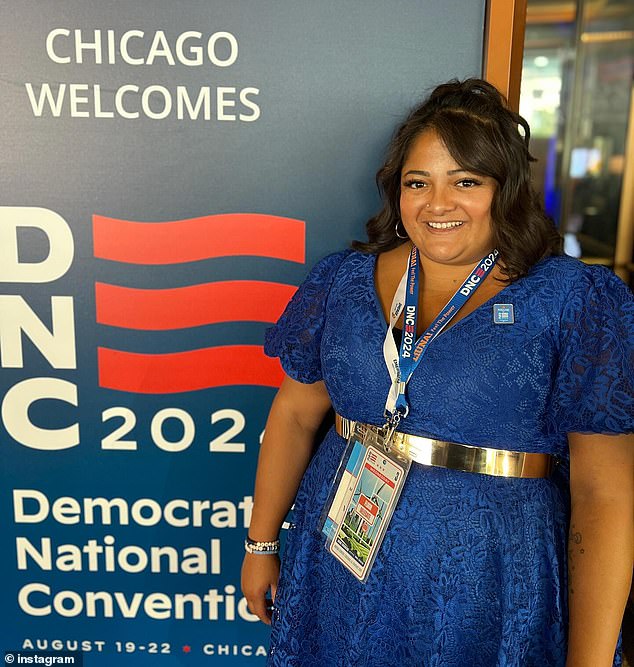 Maryland Rep. Teresa S. Woorman, pictured at the DNC, has embraced inadvertently becoming the focus of Oprah Winfrey's tirade against J.D. Vance