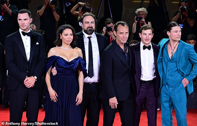 Nicholas, Jurnee, director Justin Kurzel, Jude, Tye and Phillip pictured on the red carpet (L-R)