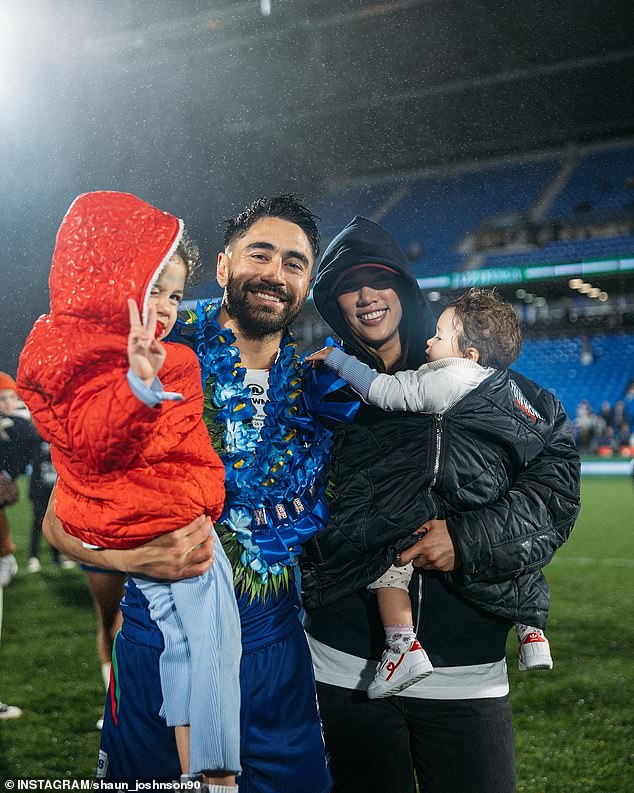 Johnson and his family were able to say goodbye to the home fans in Auckland last week