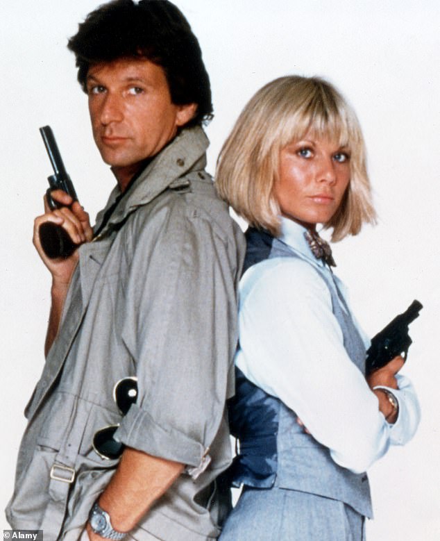 Glynis Barber with co-star Michael Brandon on Dempsey & Makepeace