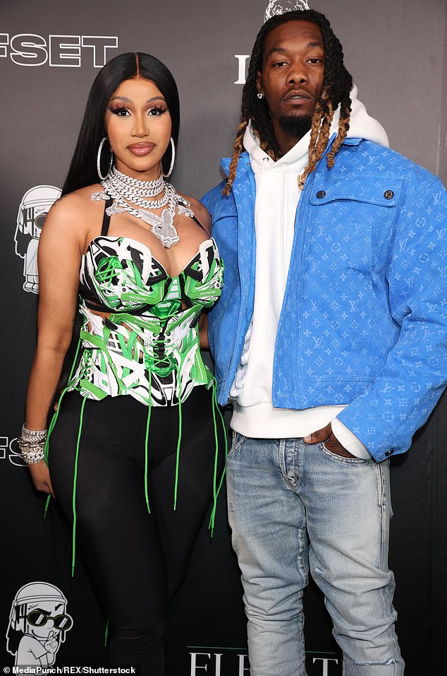 Cardi and Offset married in September 2017; pictured in December 2021