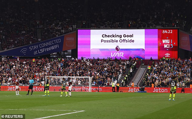 The final goal of Saturday's match was confirmed after a VAR check for possible offside