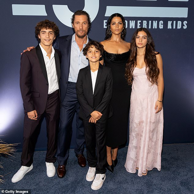 Levi is the eldest of the Oscar winner and his wife Camila Alves' three children. They also share Vida, 14, and Livingston, 11. (Pictured in Austin, TX in April)