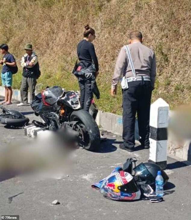 According to a friend, Mr. Cossins was riding a Kawasaki Ninja in full motorcycle gear around a bend when he lost control and crashed into a concrete pillar