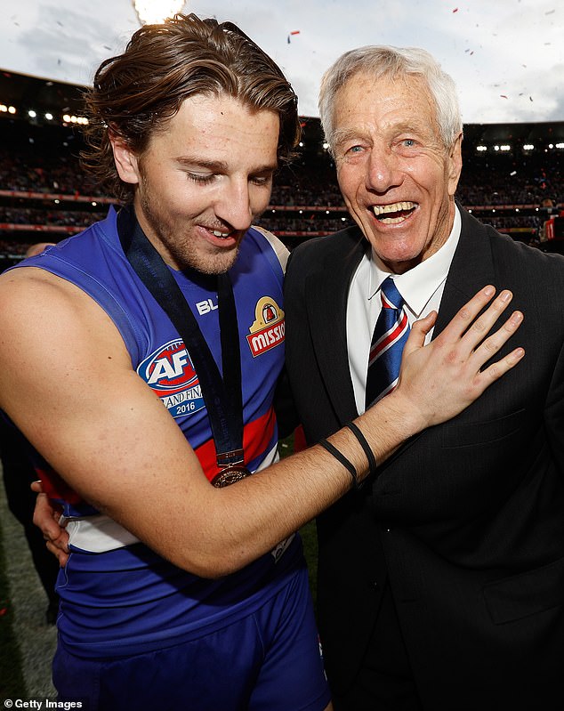 The Western Bulldogs legend presented the 2016 team with the Premiership Cup