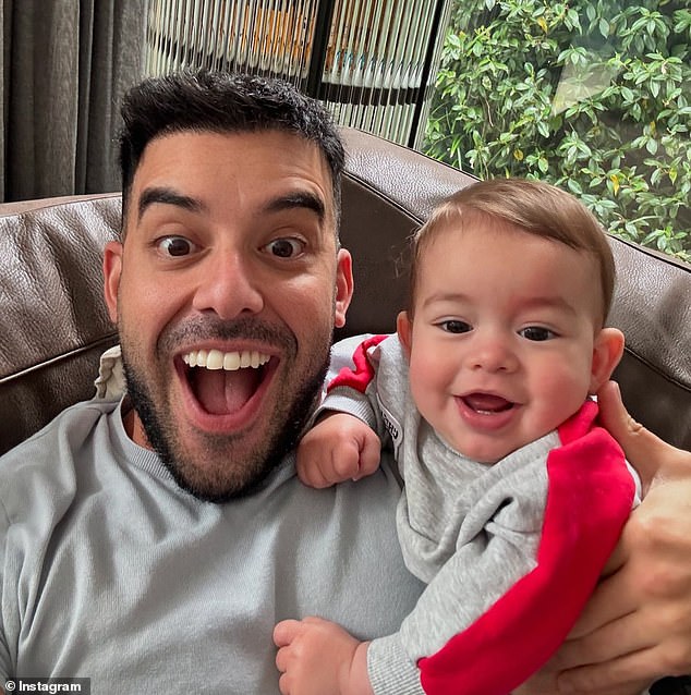 Billionaire Adrian Portelli, better known as Mr Lambo, is a new father and is enjoying every moment. Pictured with his son