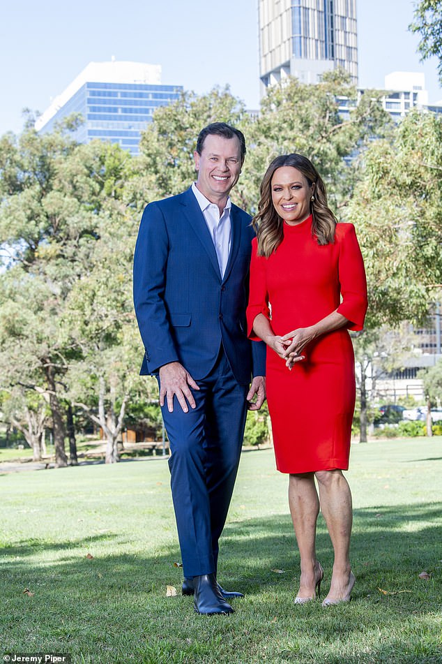 The veteran newsreader will now co-present Seven's Sydney 7News with Angela Cox (right)