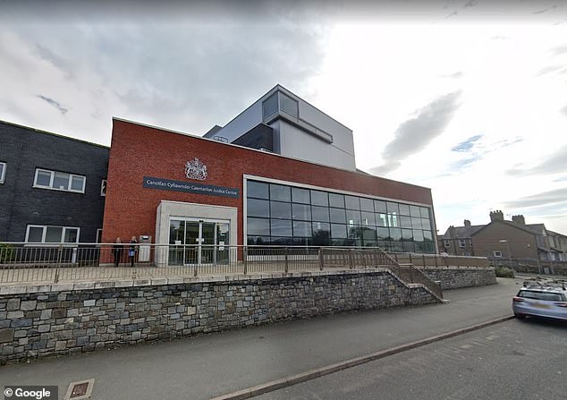 Catterall, who is from Maghull in Merseyside, pleaded guilty to dangerous driving at Caernarfon Crown Court (pictured). The judge sentenced him to eight months in prison, with 18 months suspended (stock image)