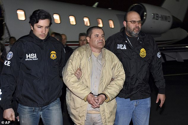 Guzman (pictured) was extradited from Mexico to the United States in 2017 and sentenced to life in prison in July 2019