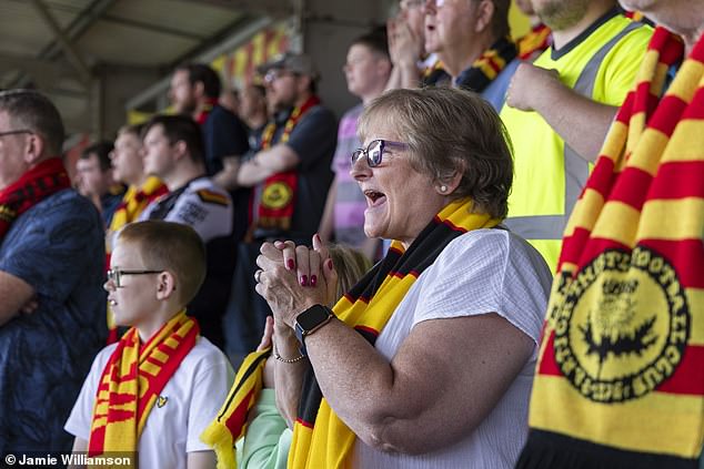 Supporting Thistle was a happy experience for these fans last weekend