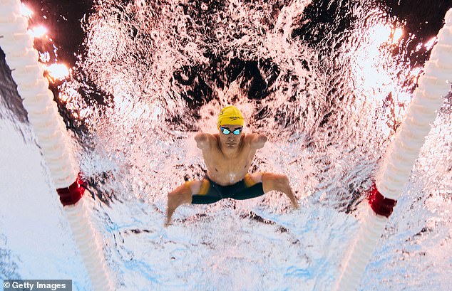 The swimmer was believed to be performing a butterfly stroke during his freestyle.