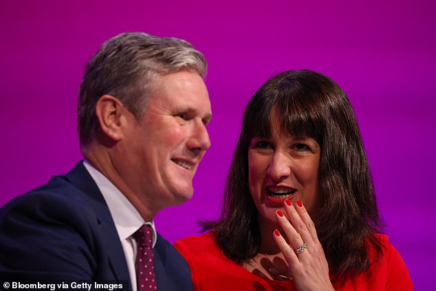 As Shadow Chancellor of the Exchequer, Rachel Reeves with Labour Party leader Sir Keir Starmer in 2021