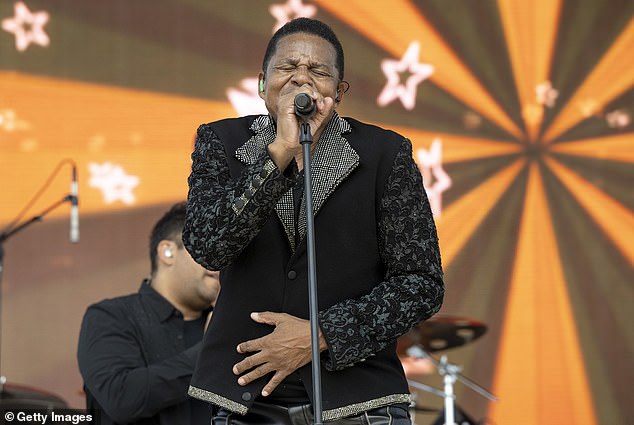 Rock and Roll Hall of Fame member Jackie Jackson of The Jackson 5 and The Jacksons performs on stage