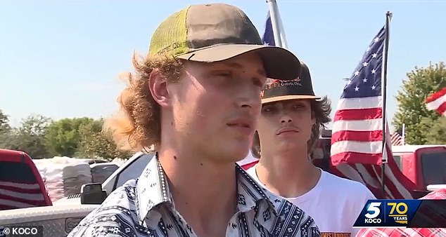 Caleb Horst, a senior at Edmond North High School in Oklahoma, sparked a local protest after he was banned from flying an American flag on his truck on campus