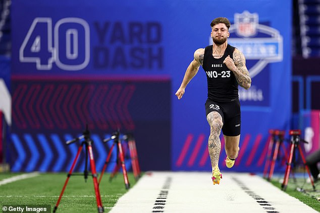 At the NFL Combine, Pearsall impressed with a vertical jump of 42 inches and a 40-yard dash of 4.41 seconds