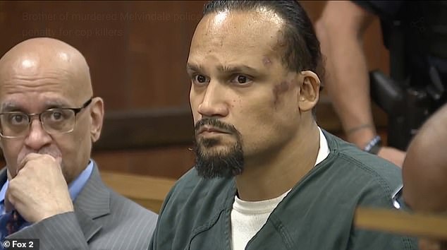 Michael Lopez (pictured in court), 44, now faces murder, weapons and drug charges