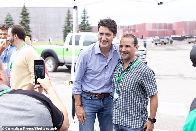 The meeting took place during Trudeau's carefully choreographed photo op at Algoma Steel in Sault Ste. Marie, where the prime minister handed out doughnuts