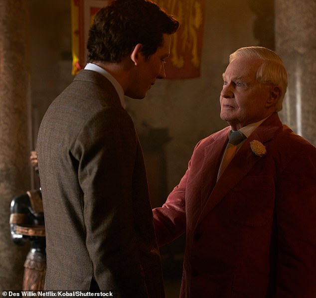 Charles' meeting with his great-uncle, the former King Edward VIII, was dramatized in the third series of The Crown. Edward was played by Derek Jacobi and Charles by Josh O'Connor (above)