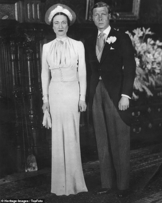 On June 3, 1937, Edward married Wallis Simpson in a French chateau, as a businessman, with whom the divorced American woman was in love, looked on.