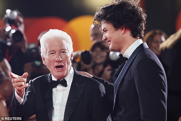 The actor, 75, and his son, 24, looked equally handsome as they walked the red carpet at the event, which took place during the Venice Film Festival.