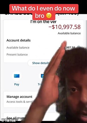 This person has almost $11,000 negative in his account