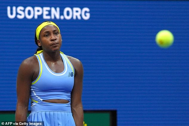 Gauff was clearly upset by the disruption and lost the match after struggling with her serve