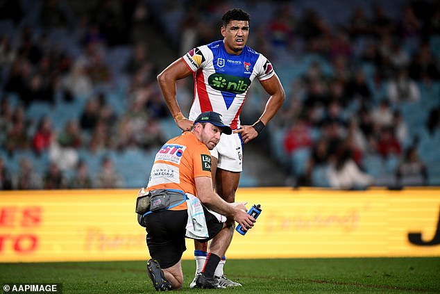 The Newcastle Knights forward surprised his teammates with his composure after the game