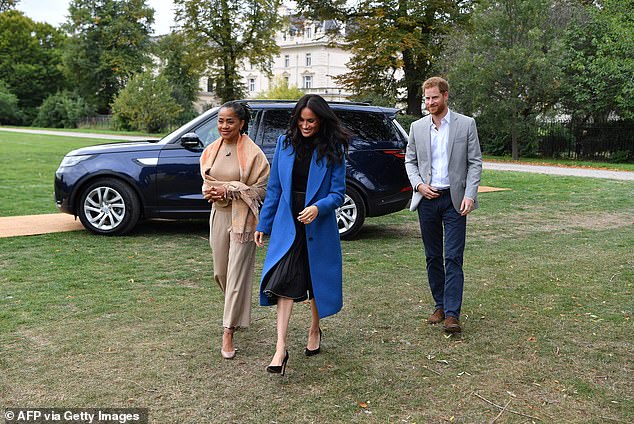 Doria accompanied Meghan and Harry to an event celebrating the launch of a Grenfell Tower cookbook in September 2018