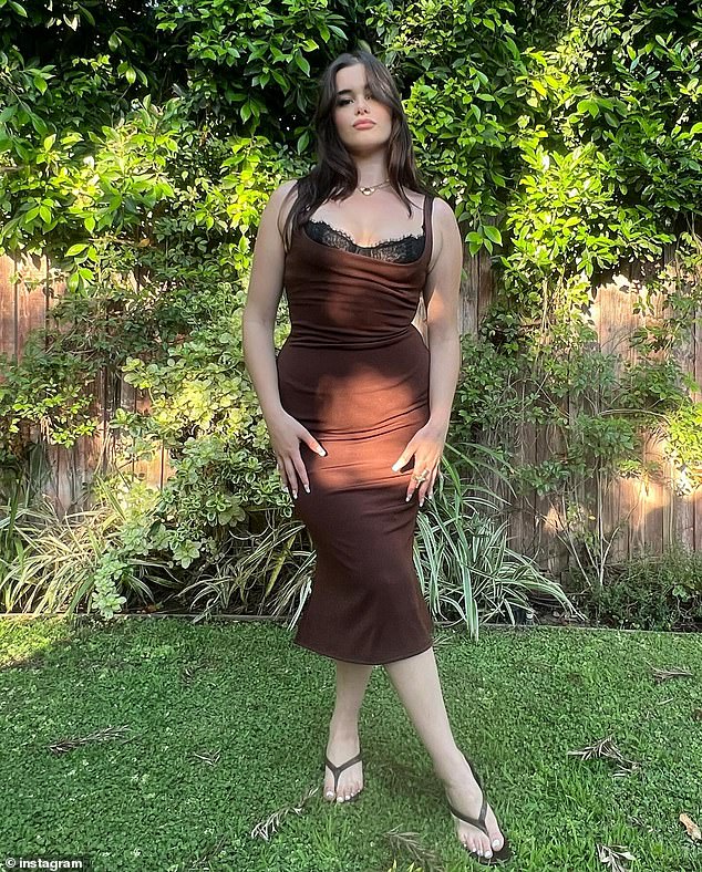 The Instagram post follows a series of snaps from last month in which the actress looked almost unrecognizable in a chocolate brown dress