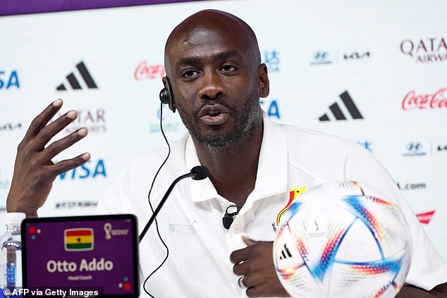 Ghanaian national coach Otto Addo (pictured) and goalkeeper coach Fatawu Dauda were also in the car. According to the Ghanaian Football Association, all three men are now in a 'stable condition'.